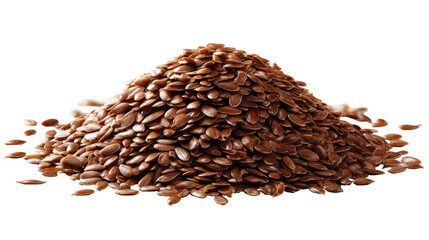 Flax Seeds Heap Isolated Premium Product Image with Transparent Background

