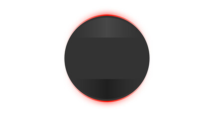 Transparent Background: Dark gray oval with a vibrant red outer glow, perfect for sci-fi interfaces, warning signals, or bold, energetic designs.

