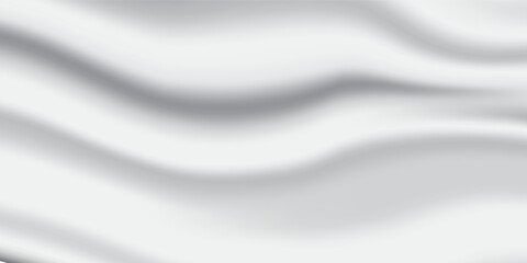 white luxury silk cloth or satin texture with copy text space. Elegant white silk satin vector background.