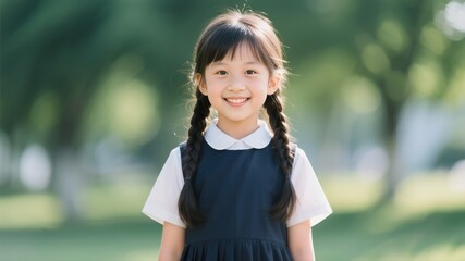 Portrait of a smiling Asian little girl