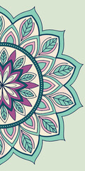 Kaleidoscope mandala with intricate floral symmetry