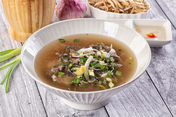 Vietnamese Pho Bo soup with beef
