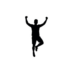 Standing Man Silhouette Vector Illustration