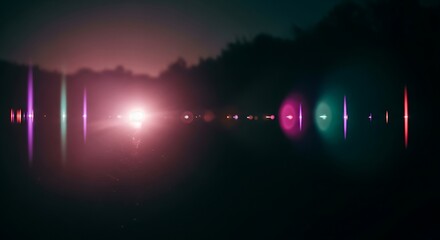 Light Reflection on Water at Night