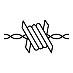 Fototapeta premium barbed wire icon