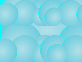Abstract background with colorful gradations and several circular shapes such as floating bubbles or balls, giving a light and fresh impression.