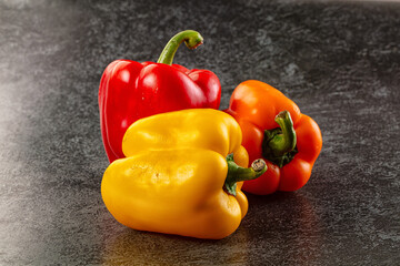 Red, yellow, orange bell pepper