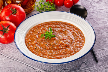 Gazpacho - cold Spanish tomato soup
