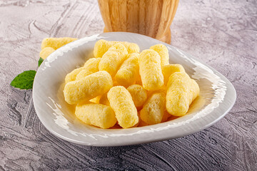 Golden crispy sweet corn sticks