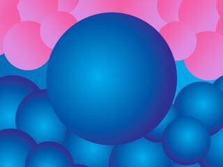 Abstract background with colorful gradations and several circular shapes such as floating bubbles or balls, giving a light and fresh impression.