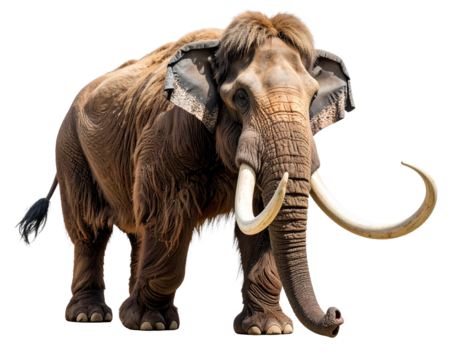 Mammoth Isolated on Transparent or White Background