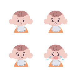 色々な表情の赤ちゃんセット②【男の子】