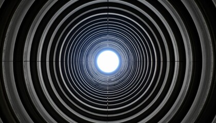 Obraz premium A view through swirling gun barrel - 3d rendering