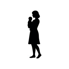 Beautiful Woman Silhouette Vector Illustration
