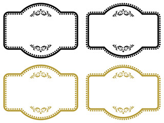 星のアンティークフレーム〜ブラックとゴールドのセット〜