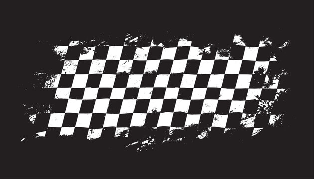 checkered pattern with grunge effect , checkered pattern grunge flag vector