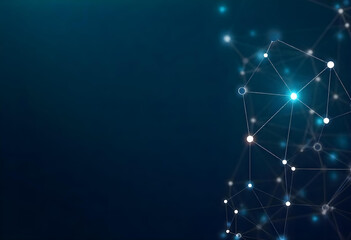 abstract background with connecting line with lights