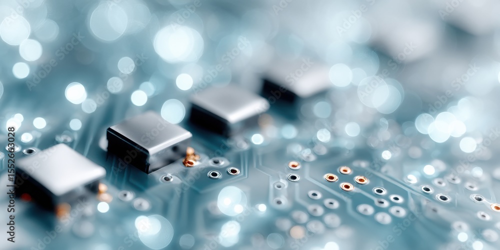 Aufkleber Quantum Hardware Security Network with Mechanical Locks on Futuristic Circuit Board for Advanced Cybersecurity and Digital Infrastructure Protection