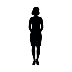Beautiful Woman Silhouette Vector Illustration