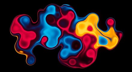 Abstract Shape on Black Background