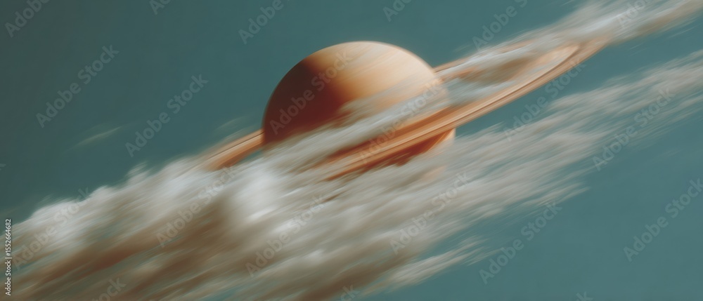 Poster Glowing Planet Alignment with Mystical Energy and Smooth Orbit Paths for Astrology Consulting and Cosmic Guidance - Universal Connection Concept