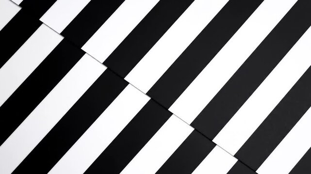 Abstract black and white diagonal stripes