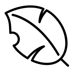Summer outline icon. Monstera leaf