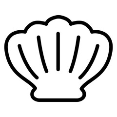 Summer outline icon. Shellfish