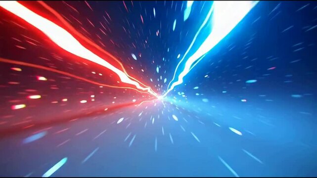 " スピード感のある赤と青の射光のバックグラウンド "