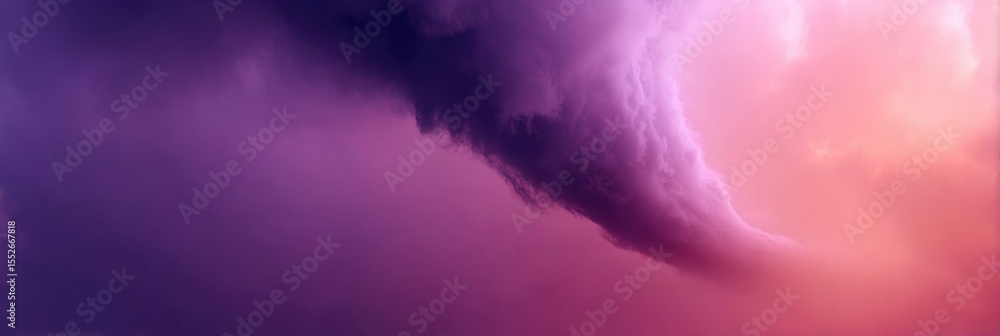 Aufkleber Dramatic Tornado Funnel Cloud in Isolated Motion with Twisting Vortex - Dynamic Weather Phenomenon for Safety Education and Storm Awareness