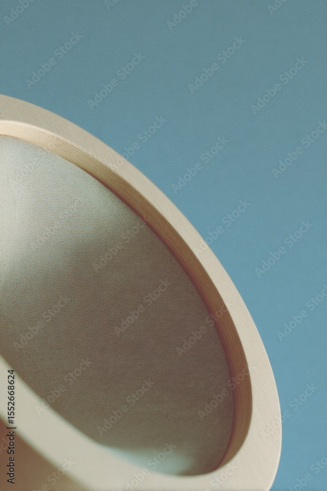Poster modern speaker cone close-up showing detailed texture and grooves for premium audio branding and dee