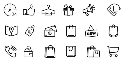 Sale promotion business, promo store. vector