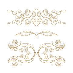 Leaf and berry swirls. Whimsical autumn dividers with botanical flair.