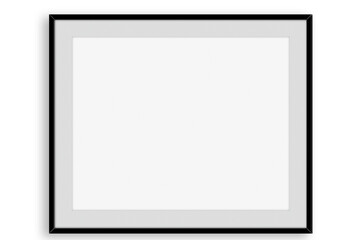 A blank picture frame ready for artwork or photographs.