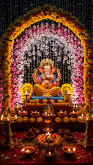 Obraz premium Ai Hindu God Images | Hindu God | Ram | Krishna | Ganesh | Shiv | Hanuman | Sita
