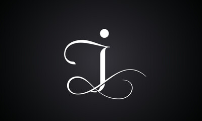 Letter j logo with infinity combination. Modern trendy initial luxury j letter logo design. Royal premium letter j logo design vector template.
