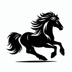 Running Horse Silhouette Vector Illustration