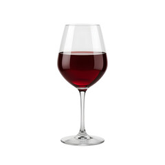 Glass of red wine on neutral background for June 24 celebration  