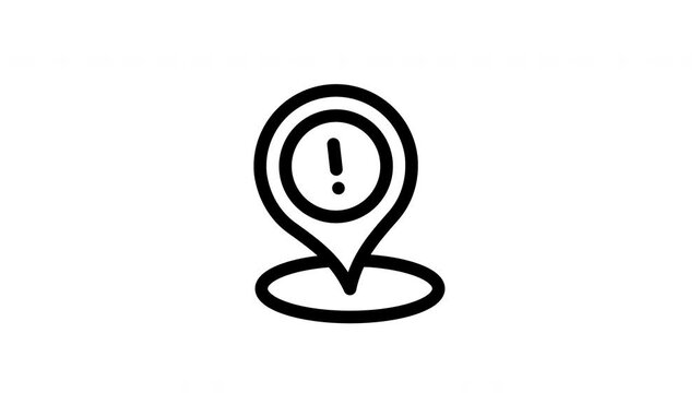 location pin minimalist stroke animation