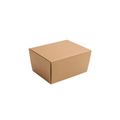 Brown cardboard box in simple design for packaging and storage  