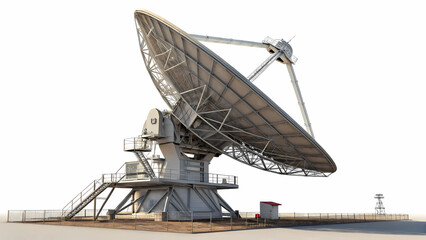 Satellite dish antenna for space communication and radio astronomy research and signal transmission station