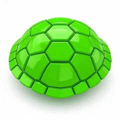 Fototapeta premium Green Glossy Turtle Shell Hexagon Pattern