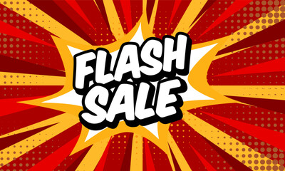 Pop up surprise flash sale flat comic style art background texture