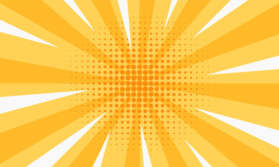 Comic abstract yellow background vintage style