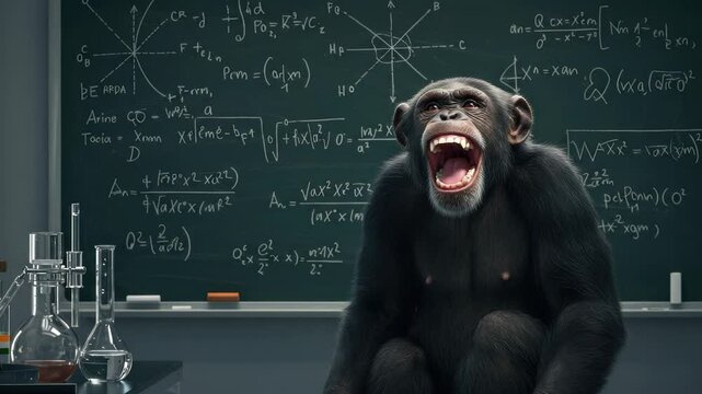The Chimpanzee's Mathematical Outburst: Humor in the Face of Science