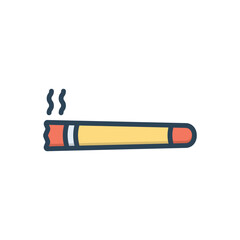 Color illustration icon for cigar