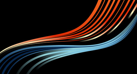 Abstract Background Design with Flowing Gradient Lines For presentation, Website banner, cover, and Wallpaper
