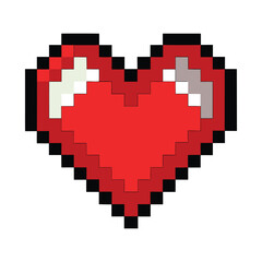 Obraz premium Pixel heart
