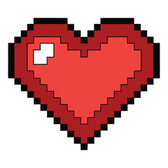 Obraz premium Pixel heart