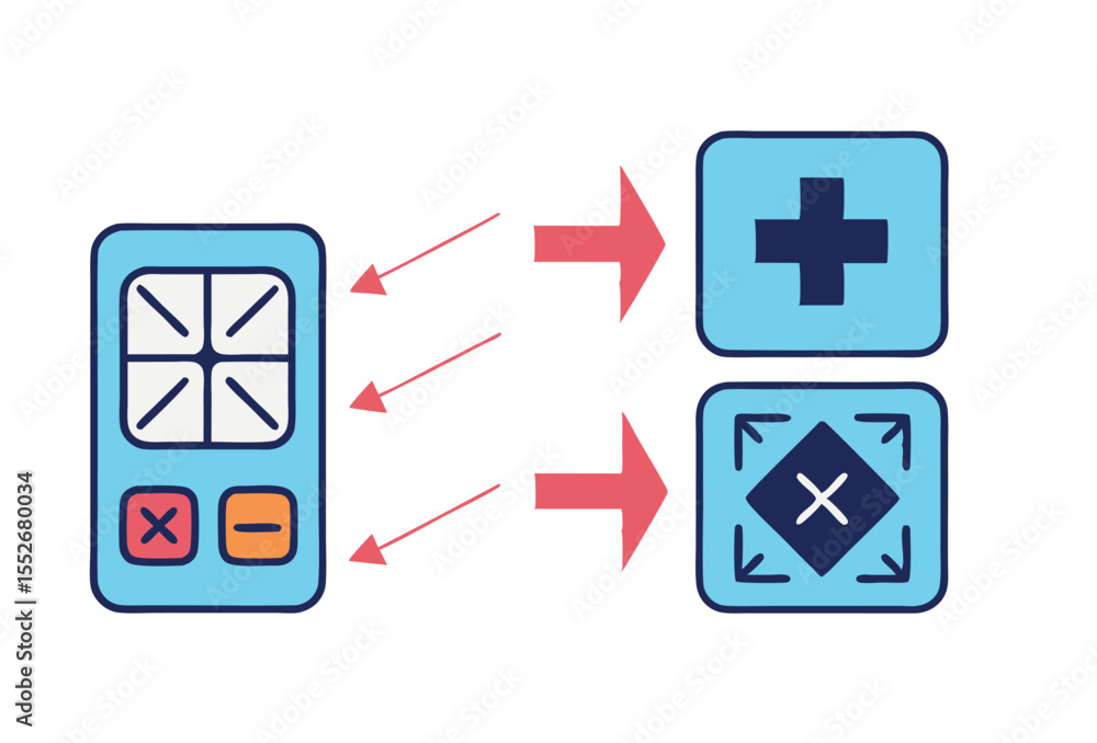 Poster set of web and business icons in vector illustration style.